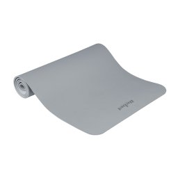 REBEL ACTIVE Strunjača prostirka za jogu, pilates i fitnes 183x61cm debljina 6mm TPE siva RBA-3152-2GY