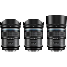 SIRUI Sniper Series F1.2 APS-C Frame Autofocus Lens Set 23mm+33mm+56mm Fuji X black