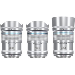 SIRUI Sniper Series F1.2 APS-C Frame Autofocus Lens Set 23mm+33mm+56mm Nikon Z silver