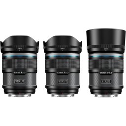 SIRUI Sniper Series F1.2 APS-C Frame Autofocus Lens Set 23mm+33mm+56mm Sony E black