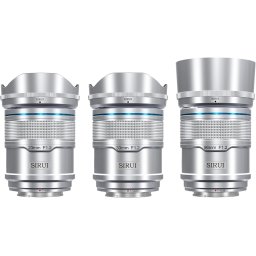 SIRUI Sniper Series F1.2 APS-C Frame Autofocus Lens Set 23mm+33mm+56mm Sony E silver