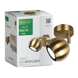 SPOT LAMPA 1XGU10 LUNARIS ZLATNA GREEN TECH