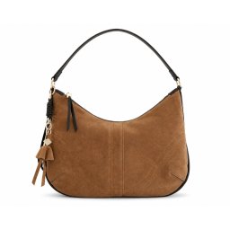 T012676CAM - Camel torba mekane forme sa dekorativnim priveskom
