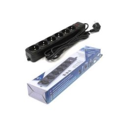 Gembird spg6-b-15 produzni kabl sa zastitom 6 uticnica 4,5 metra(3x1.0mm) crni