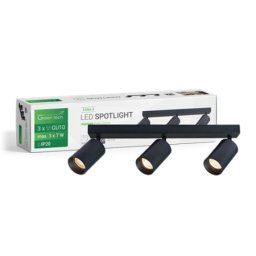 Green tech LED spot svetiljka gu10 x3 crna ( zara-3 )
