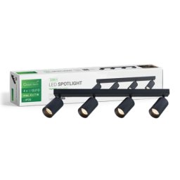 Green tech LED spot svetiljka gu10 x4 crna ( zara-4 )