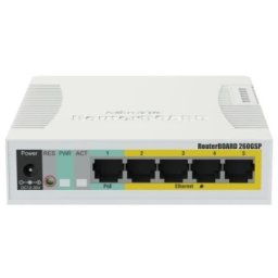 MikroTik CSS106-1G-4P-1S RB260GSP with SwitchOS and indor case