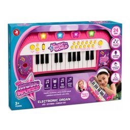 Električna klavijatura sa 24 dirke i mikrofonom pink ( 1046493 )