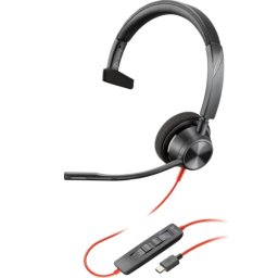 Slušalice sa mikrofonom Poly Blackwire 3310 Mono USB-C Headset with USB-C to USB-A Adapter 8X216AA