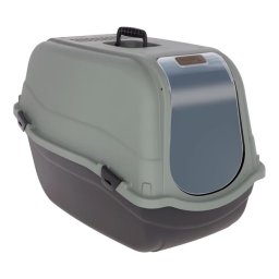 Toalet za mačke zatvoreni crni-sivi 57x39x41cm Emma Eco