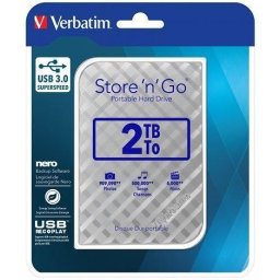 Verbatim HDD 2TB Silver Kocka (53198)