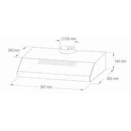 Home - tornado 60cm beli 200m3/h kpe6020w aspirator (Napa)