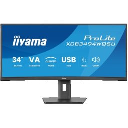 Iiyama XCB3494WQSU-B1 LED monitor curved 34 3440 x 1440 UWQHD 120 Hz VA 350 HDMI DisplayPort USB-C speakers matte black ( XCB3494WQSU-B1 )