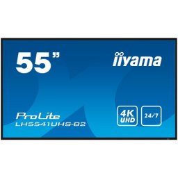 Iiyama LFD LH5541UHS-B2 55" Professional Digital Signage display with 4K UHD resolution and 24/7 operating time 500 cd/m˛ 1200:1 8ms land