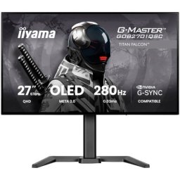 Iiyama 27" META3-OLED Gaming, G-Master Titan Falcon,2560x1440 280Hz, 1500cd 2xHDMI 2.1, DP, USB-C (65W PD) Speakers, USB 2x3.2, KVM ( GOB2