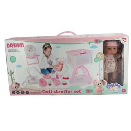 Dečiji bebi set sa lutkom i kolicima ( 849352 )