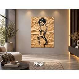 Moderne slike na platnu Portret u linijama ms315