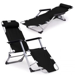 LEŽALJKA ZA PLAŽU 2U1 BLACK