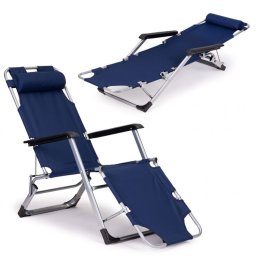 LEŽALJKA ZA PLAŽU 2U1 DARK BLUE