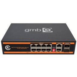 POE-GS1010PS2 GMB Switch, IEEE802.3af/at, 8 PoE 100/1000M, 2 UP-Link 100/1000M +2 SFP port, 52V 150W
