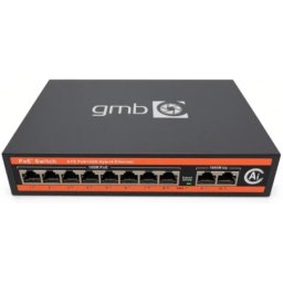 Gembird GMB POE -FS1010PG Switch, IEEE802.3af/at, 8 PoE 10/100M, 2 UP-link 100/1000M , 52V 120W, 30W/PoE, VL