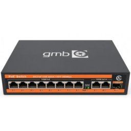 Gembird GMB POE FS1010PS1 Switch, IEEE802.3af/at, 8 PoE 10/100M, 2 UP-link 100/1000M +1 SFP port,52V 120W, 3