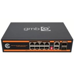Gembird GMB POE-GS1010PS2 Switch, IEEE802.3af/at, 8 PoE 100/1000M, 2 UP-Link 100/1000M +2 SFP port, 52V 150W