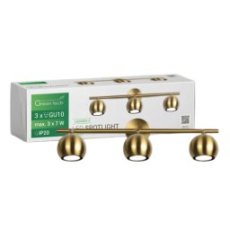 SPOT LAMPA 3XGU10 LUNARIS ZLATNA GREEN TECH