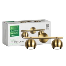 SPOT LAMPA 2XGU10 LUNARIS ZLATNA GREEN TECH