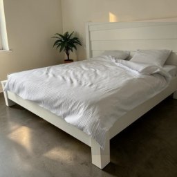 Posteljina od Krep-a -dezen White - Francuski ležaj ( VLK000370-white )