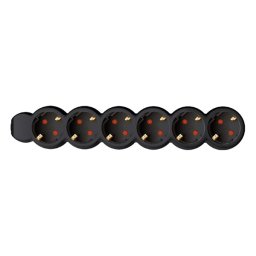 Razvodnik sa 6 mesta 1,5m 1.0mm2 Home NV6/BK