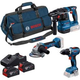 Bosch akumulatorski set alata GSR 18V-65 + GBH 18V-22 + GWS 18V-8 sa 2x4,0Ah akumulatora i torbom 06