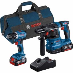 Bosch akumulatorski set GBH 18V-22 + GSR 18V-45 sa 2x4,0Ah akumulatora, punjačem i torbom 0615A5003