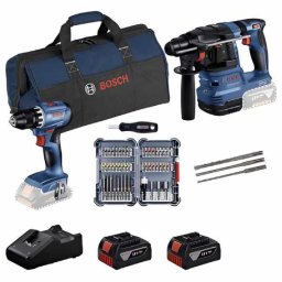 Bosch akumulatorski set GBH 18V-22 + GSR 18V-45 sa 2x5,0Ah akumulatora, punjačem, priborom i torbom
