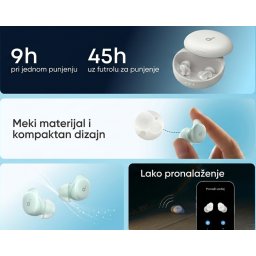 Soundcore Sleep A30 Noise Masking BT bežične bubice bele