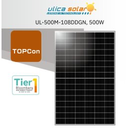 Solarni panel ULICASOLAR TOPCon (N-TYPE) UL-500M-108DDGN DOUBLE-GLASS BIFACIAL 500W