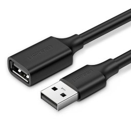 KABL USB UGREEN US103 USB-A MUŠKI NA USB-A ŽENSKI PRODUŽNI CRNI 2M *TH *SR