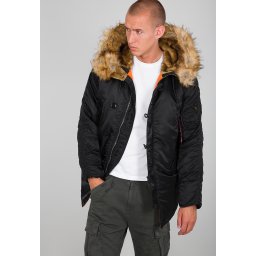 ALPHA INDUSTRIES N3B VF59 JAKNA BLACK