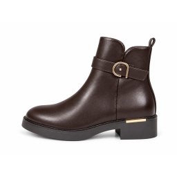 LH352607COF - ŽENSKE ČIZME RAVNE SA ELEGANTNOM ZLATNOM KOPČOM