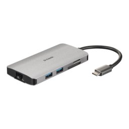 D-Link docking DUB-M810 8in1 USB-C - HDMI/USB3.0x2/CR/PD/GLAN