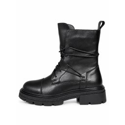LH81A2620BLK - ŽENSKE KOŽNE ČIZME SA PERTLAMA I DEKORATIVNIM DETALJIMA