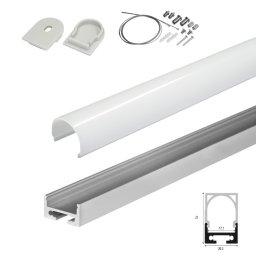 Set A aluminijumski profil za LED trake 1m 27x20 mm