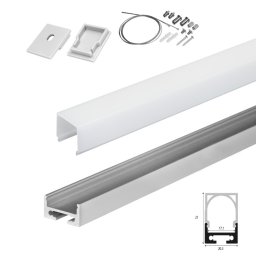 Set B aluminijumski profil za LED trake 1m 27x20 mm