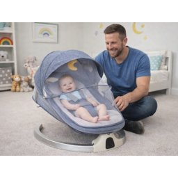 Marsi muzička ljihalica za bebe 603 siva
