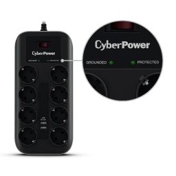 CyberPower produžni kabl sa prenap. zaštitom 8xŠuko, 2xUSB