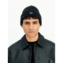 ALPHA INDUSTRIES MATAL LOGO KAPA BLACK