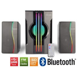 Microlab G200BT Aktivni zvucnici 2.1 25W (15W, 2x5W) 3,5mm, SD, USB, FM, Bluetooth, daljinski, LED