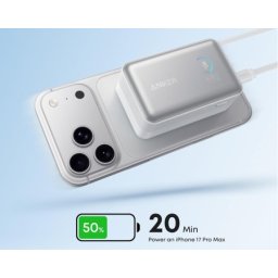Anker Nano 10000mAh, 45W, sa ugrađenim USB-C kablom na izvlačenje, Power Bank beli