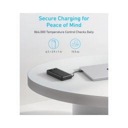 Anker 20000mAh, 87W, sa ugrađenim USB-C kablom na izvlačenje, Power Bank crni