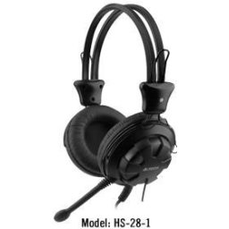 A4-HS-28-1 A4Tech Gejmerske slusalice sa mikrofonom, 40mm/32ohm, black, 2x3.5mm